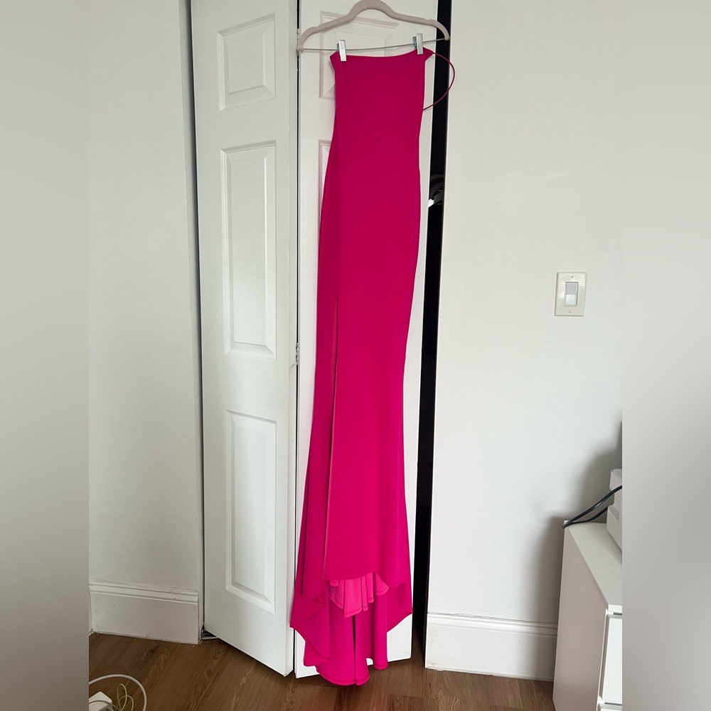 Nookie Neon Pink One Shoulder Gown